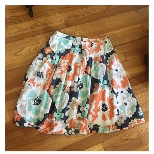 Merona pleated floral skirt
